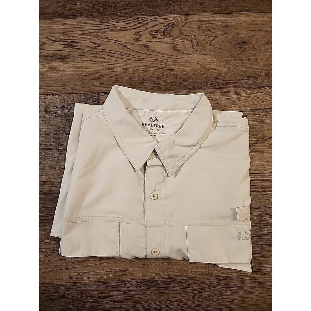 Realtree Fishing‎ Men's 2XL (50/52) Short Sleeve Guide Shirt Nimbus Cloud NWT